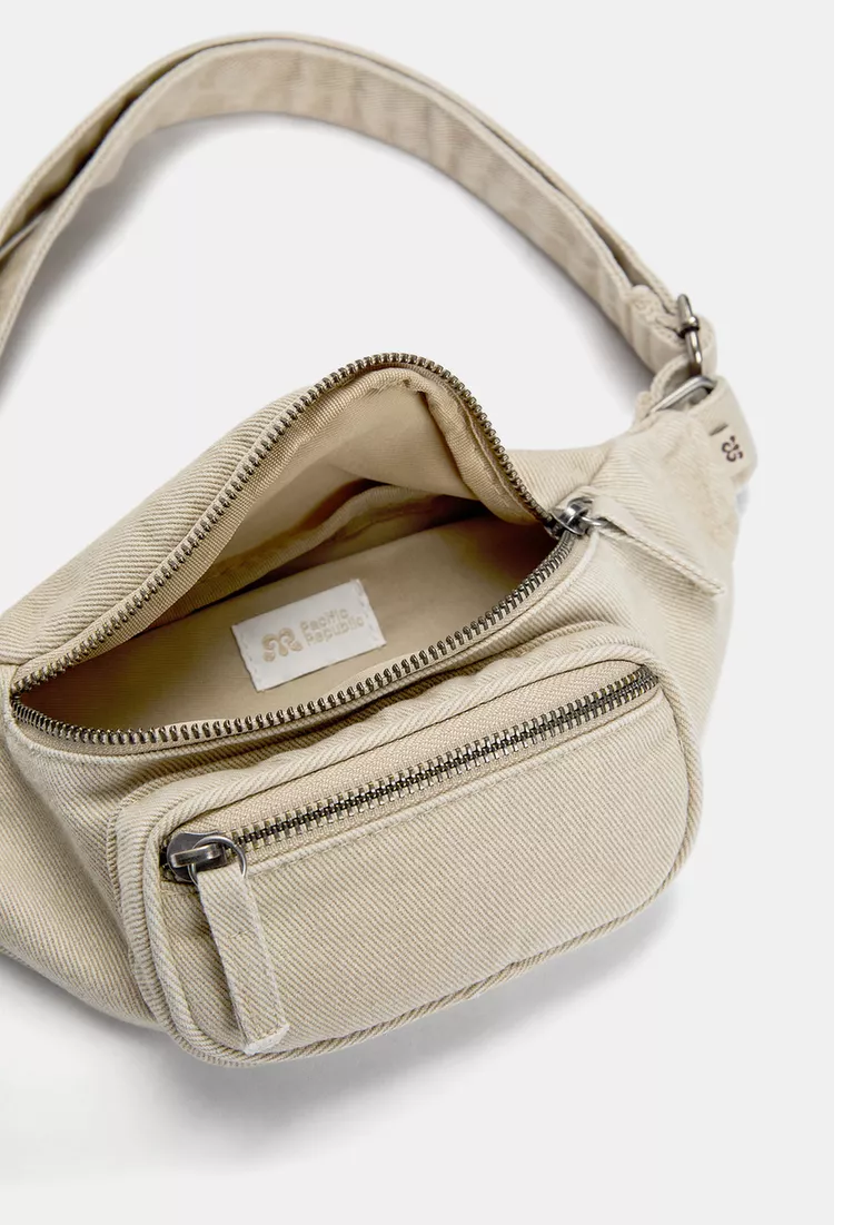 کیف کمری زنانه اورجینال پول اند بیر PULL & BEAR-  آبی