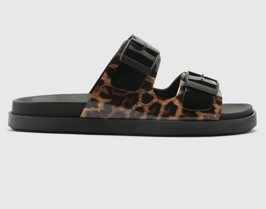 صندل زنانه  Hawaii ورنی-  پلنگی- ترند 1404-2025