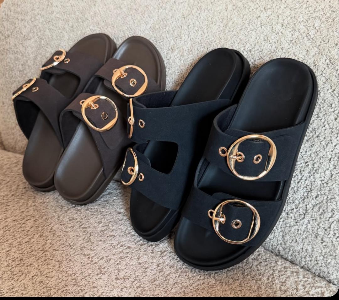 شیک ترین صندل زنانه Hawaii نوبوک- جیر مشکی