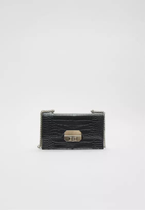 کیف مراسم مشکی دوشی زنانه کروکو اورجینال استرادیواریوس stradivarius